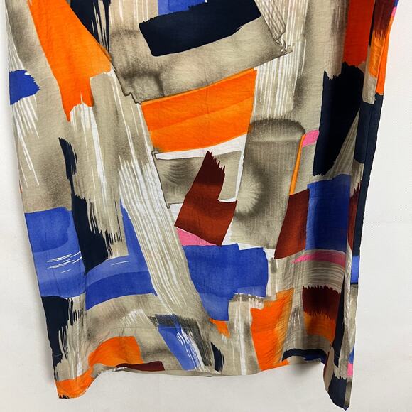 New York & Company Womens Dress Medium Shift Painter Colorful Artsy Summer Boho - Picture 9 of 10